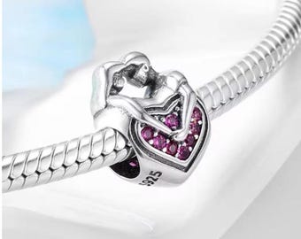 Pandora Faithful Love Charm, S925 Sterling Silver for Bracelet, Jewelry Gift for Her
