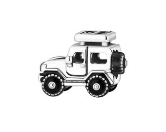 Off-Road 4x4 Jeep Charm, 925 Sterling Silver Charm Jewelry for Bracelet and Necklace