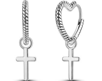 925 Sterling Silver Hoop Stud Earrings | Gold Plated, Crystal Accents, Wedding Jewelry