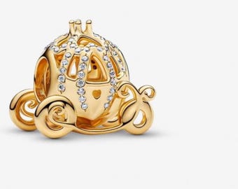 Cinderella Carriage Charm , S925 Charm For Bracelet and Necklace , Fit Pandora Jewelry