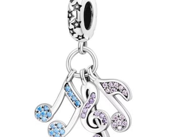 Pandora Music Genuine charm, S925 Sterling Silver for Bracelet, Jewelry Gift for Her