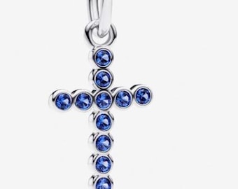 Cross Dangle Charm, 925 Sterling Silver Charm Jewelry for Bracelet and Necklace