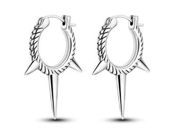 925 Sterling Silver Hoop Stud Earrings | Gold Plated, Crystal Accents, Wedding Jewelry