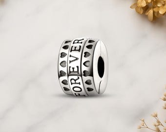 Bedeltje 'Forever Family', S925 sterling zilver voor armband, sieraadcadeau voor haar