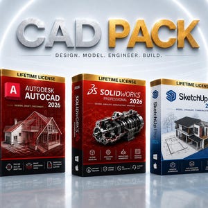 Professioneel CAD-softwarepakket 2026 | AutoCAD SOLIDWORKS SketchUp Pro: direct downloaden