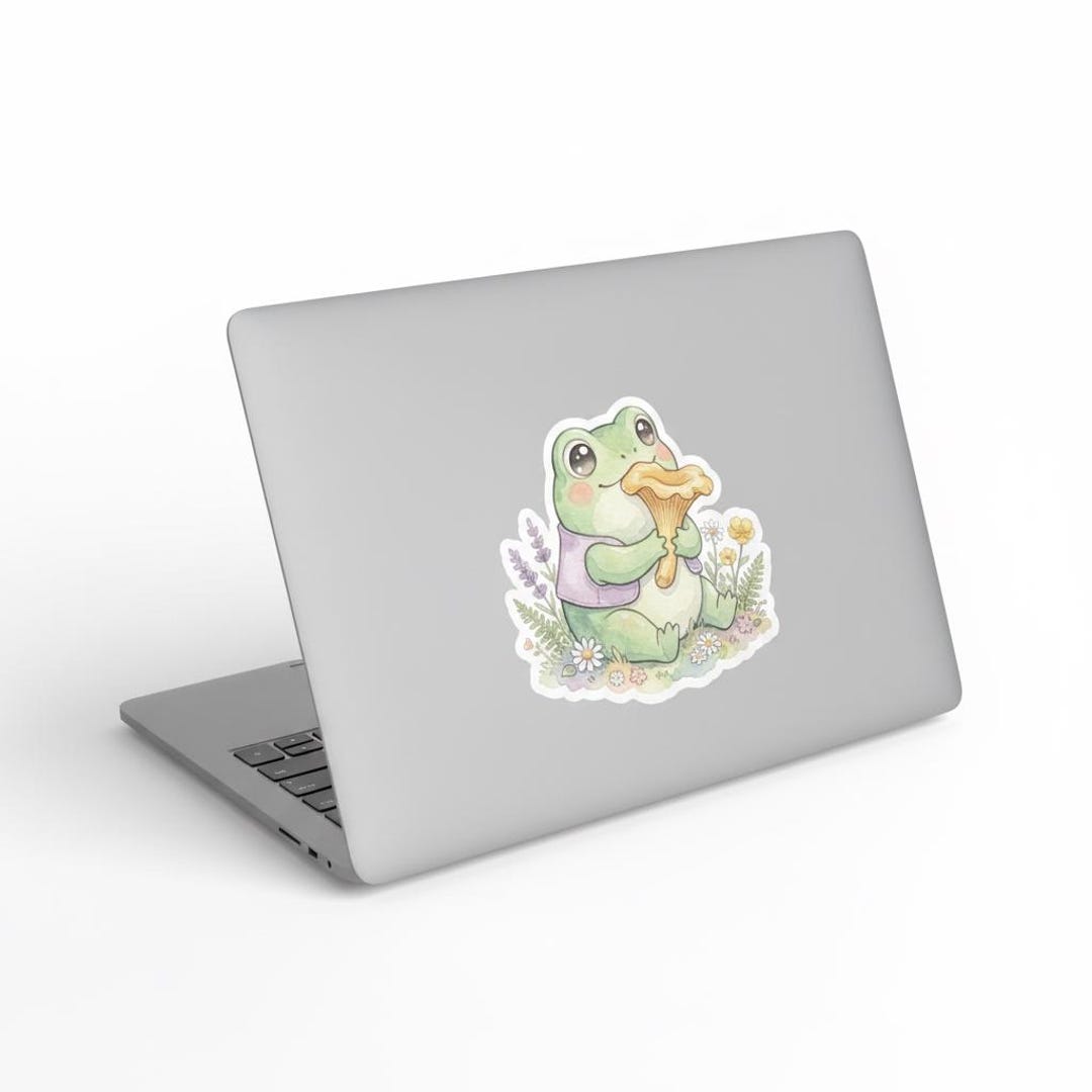 Kawaii Frog Mushroom Sticker PNG, Cute Frog Mushroom Art, Cottagecore ...