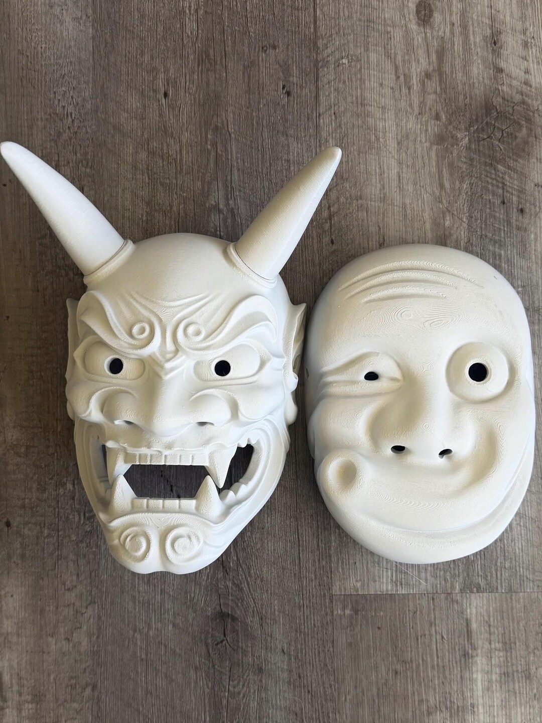 Oni and Hyottoko Mask (STL Print Files) - Classic Ogre & Lucky Fire ...