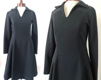 robe vintage des années 50 • Petite robe noire • Taille moderne moyenne
