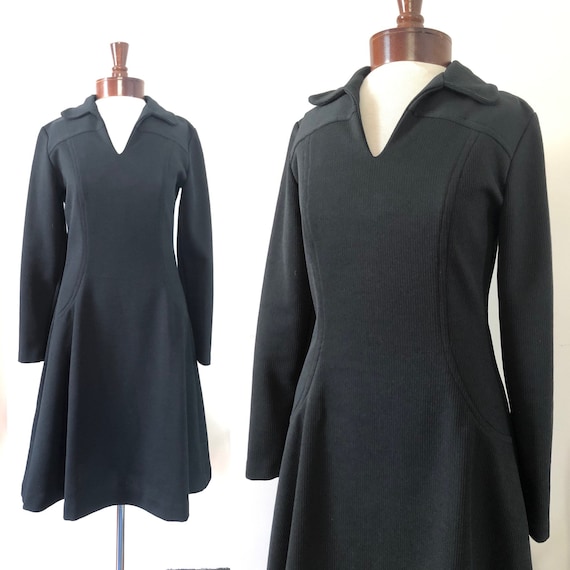 Vintage 50s Dress  •  Little Black Dress  •  Mode… - image 1