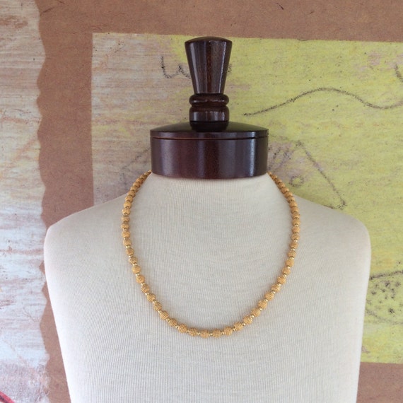Napier Gold Bead Set • Vintage Necklace Bracelet … - image 1