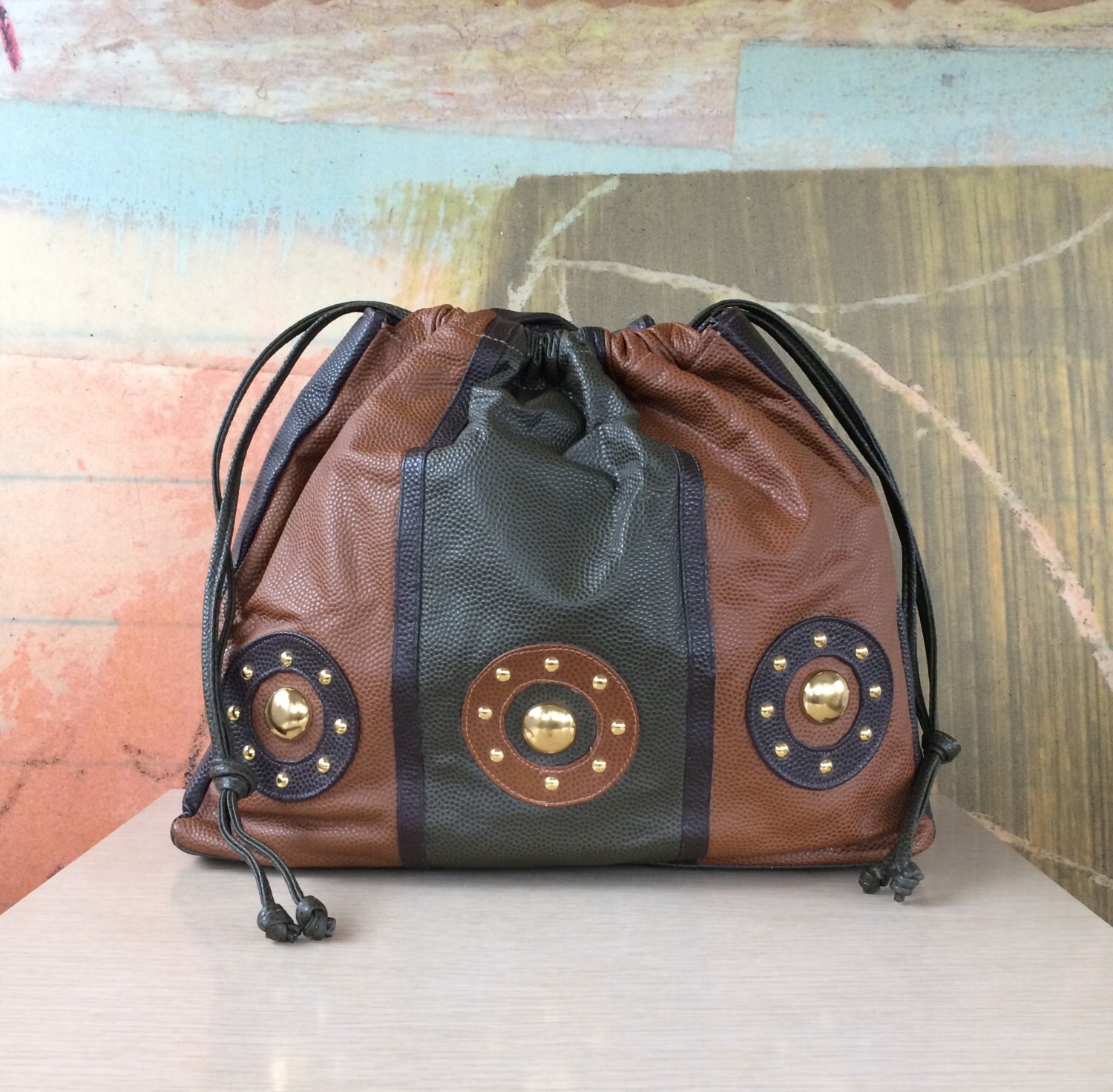80s Hala Leather Shoulder Bag Vintage Brown Leather Purse - Etsy