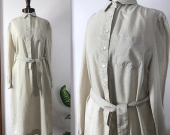 70s Shirtdress Geometric Print  •  Schrader Sport Dress  •  Modern Size XL