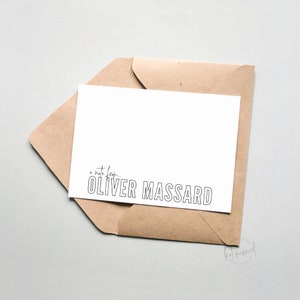 NP121 DIGITALE Notizkarten | personalisierter Name | kräftige bunte Typ | lustiges Schreibset | Farbwahl | DRUCKBARE DATEI