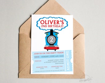 Train birthday invitation - Etsy AU