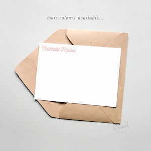 NP110 DIGITALE Notizkarten | personalisierter Name | Benutzerdefinierte Retro Schrift schrift | süßes Schreibset | Farbauswahl | DRUCKBARE DATEI