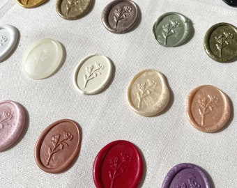 WAX SEALS self adhesive back - 30mm wax seal sticker, many designs + colours, handmade Save the Dates, Wedding Invites, place cards, menus