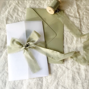 Vellum invitation Wrap – modern translucent jacket – pre scored and folded for Save the Dates & Wedding Invites – A6 / 5x7 / 120x180 / A5