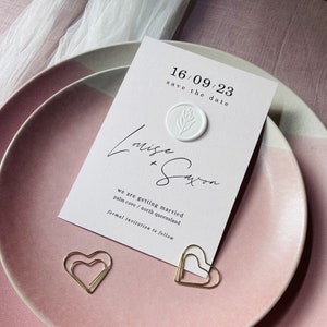 CONCEPTION SYNDICALE | Réservez votre faire-part de mariage - fichier mobile numérique imprimable ou imprimé - date minimale moderne simple - n'importe quelle couleur