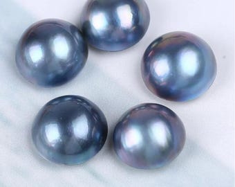 12-20 mm AA + natürliche blaue runde Meerwasser-Perle