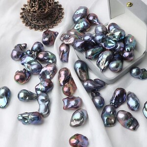 15～20mm ブラック 養殖ルース フレイム ファイアボール バロックパール 画像 6
