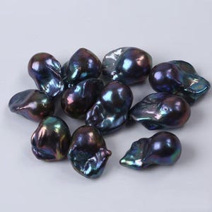 15～20mm ブラック 養殖ルース フレイム ファイアボール バロックパール 画像 1