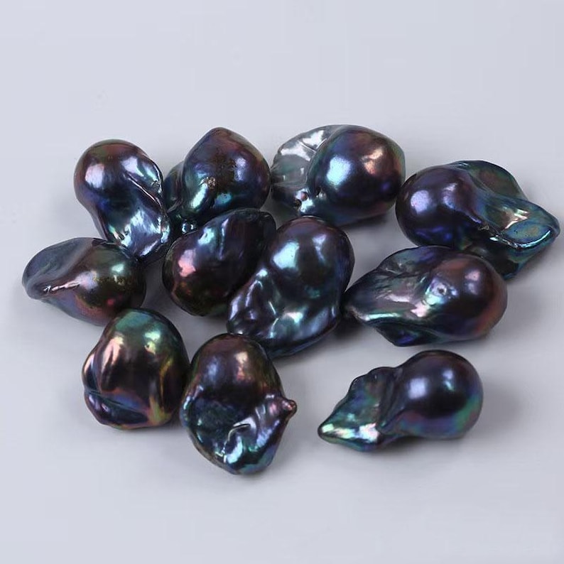 15～20mm ブラック 養殖ルース フレイム ファイアボール バロックパール 画像 1