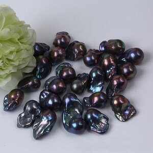 15～20mm ブラック 養殖ルース フレイム ファイアボール バロックパール 画像 10