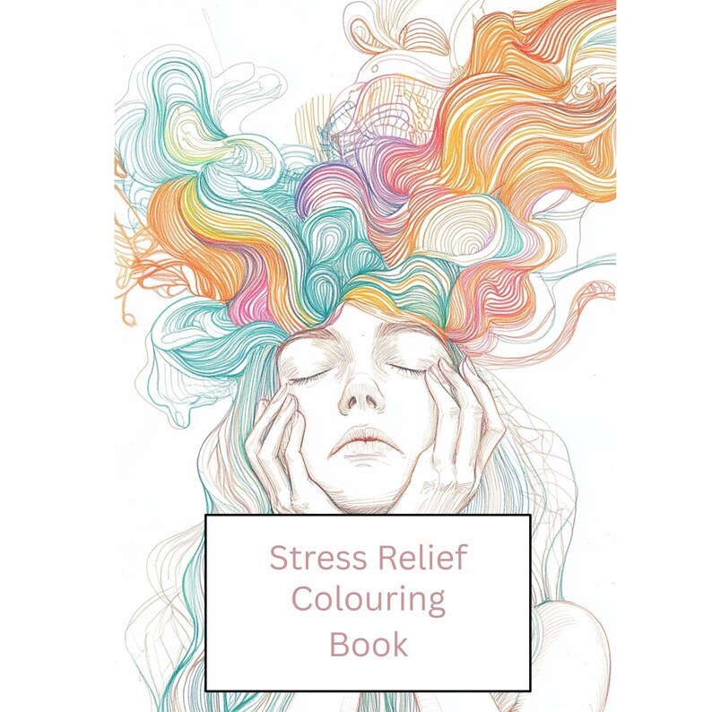 Stress Relief Colouring Book. 30 Adult Colouring Pages - Etsy UK
