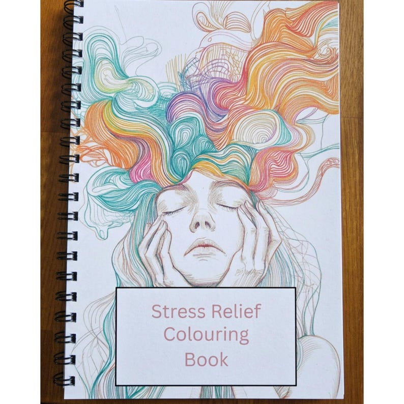 Stress Relief Colouring Book. 30 Adult Colouring Pages - Etsy UK