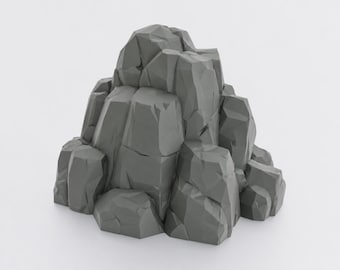 Miniature Rock Pile STL - Dollhouse Miniature 3D Print File