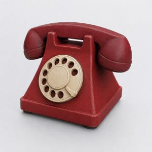 1:12 Vintage roterande telefon STL-fil, Retro Telefon 3D-modell för miniatyrer, dioramor och skrivbordsdekor