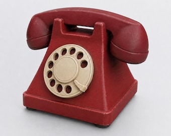 1:12 Vintage Rotary Telephone STL File, Retro Phone 3D Model for Miniatures, Dioramas and Desk Decor