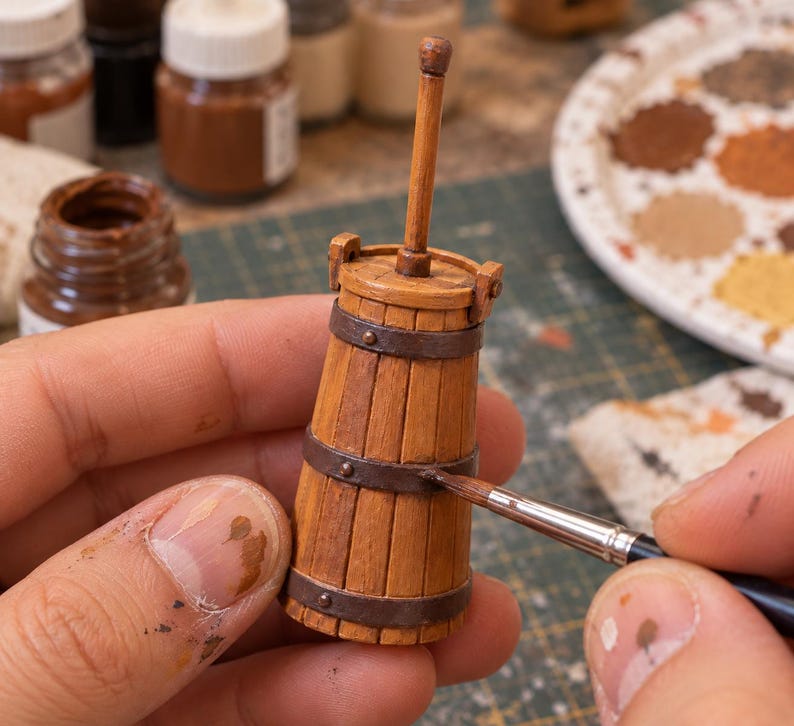 Fine Rivet Tool Butter Churn STL File, Printable Farmhouse Miniature Prop for Diorama ...
