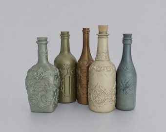 Miniatuur vintage fles STL-set - 1:12 poppenhuis miniaturen 3D-printbestanden
