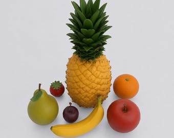 Miniature Fruit STL Set - Dollhouse Miniatures 3D Print Files