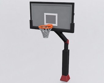 Miniature Basketball Hoop Backboard STL - 1:12 Dollhouse Miniature 3D Print File
