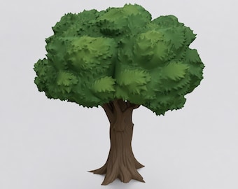 Miniature Verdant Tree STL - 1:12 Dollhouse Miniature 3D Print File