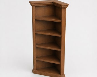 1:12 Miniature Tall Open Bookcase STL File, Printable Bookshelf Furniture 3D Model for Dollhouse Diorama