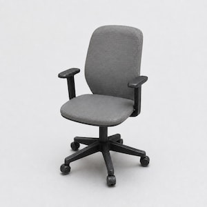1:12 Miniature Office Chair STL File, Printable Desk Chair Model for Dollhouse Diorama Office Furniture