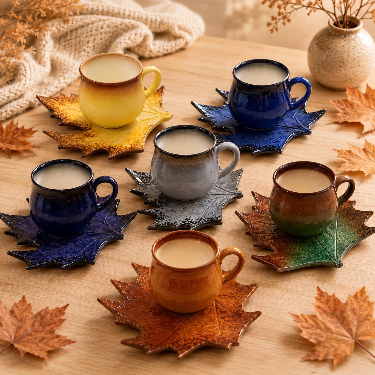 Braune tasse und untertasse