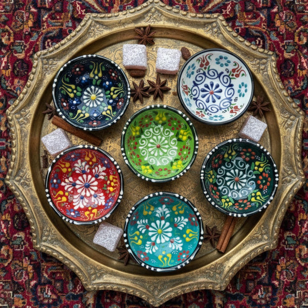 Hand-painted Ceramic Dipping Bowls – Set of 6 Floral Tulip Patterns - Etsy