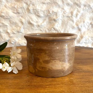 Large Antique French Sarreguemines Ironstone Pot à Confiture