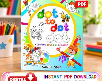 Activity Book For Children's Coloring Book Dot To Dot ABC 123 Activity Book For Kids Book Children's Gift for best friend