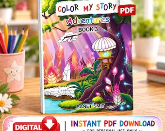 Kids Adventure Coloring Story Book Kids Adventure Book Imagination Coloring Book Paperback Book Kids Gift Adventure Story