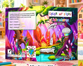 Kids Adventure Coloring Storybook Imagination Activity Book Creative Journey Illustrated Paperback Fun Explorer Gift Young Reader Present
