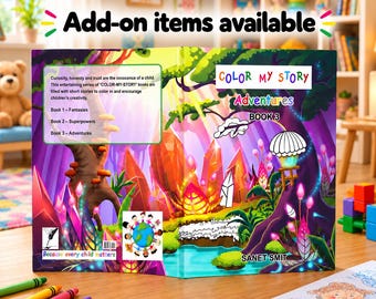 Kids Adventure Coloring Storybook Imagination Activity Book Creative Journey Illustrated Paperback Fun Explorer Gift Young Reader Present