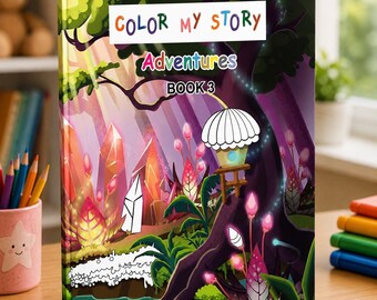 Kids Adventure Coloring Story Book Kids Adventure Book Imagination Coloring Book Paperback Book Kids Gift Adventure Story