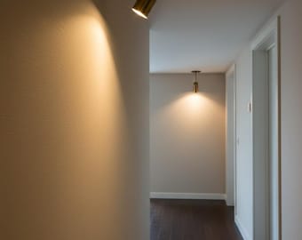 Cylindrical Italian Wall Sconce Raw Brass Finish Light Wall Lamp Fixture Handmade Fixture - Bedroom Lights - Vanity Lamps