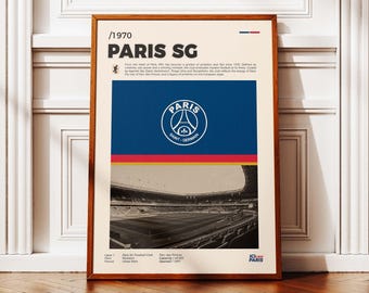 Minimalist PSG Poster | Parc des Princes Poster | PSG Fan Gift | Parc des Princes Football Decor | Football Stadium Poster | This is Paris