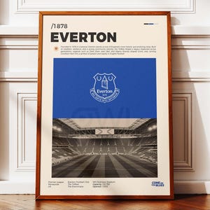 Minimalistisches Everton-Poster | Poster im Goodison-Park-Design | Geschenk für Everton-Fans | Hochwertiges Wandbild | Fußball-Wohnzimmerdeko | Sportgalerie